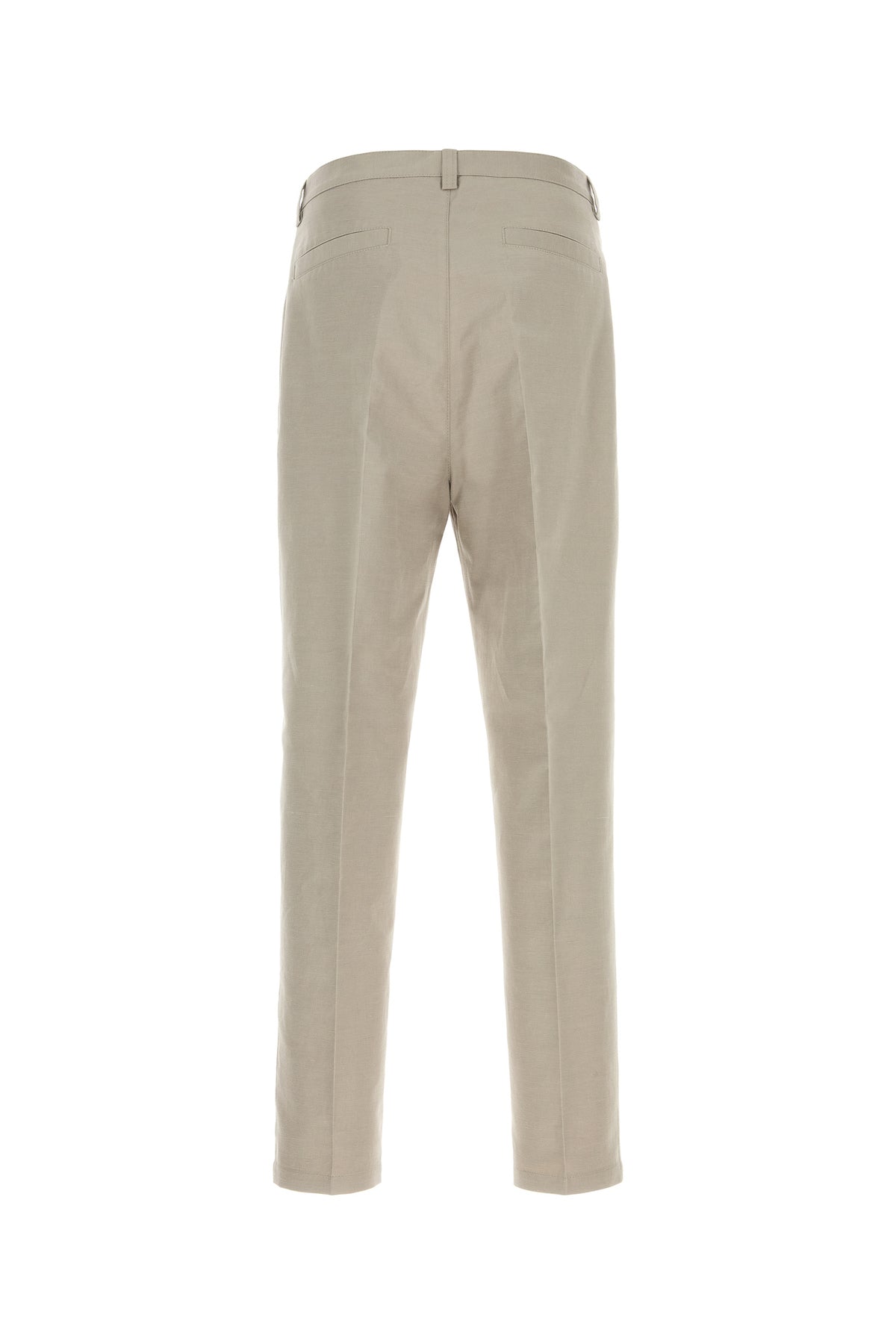 Brunello Cucinelli Pantalone in misto cotone grigio, view 2