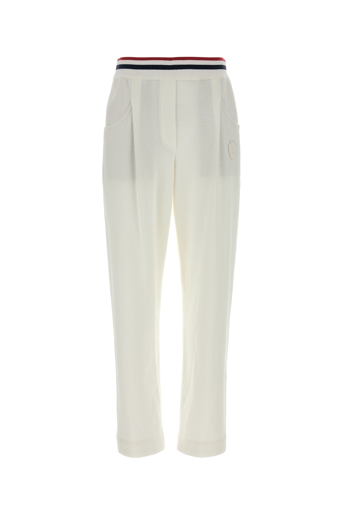 Brunello Cucinelli Pantalone jogging in misto cotone bianco