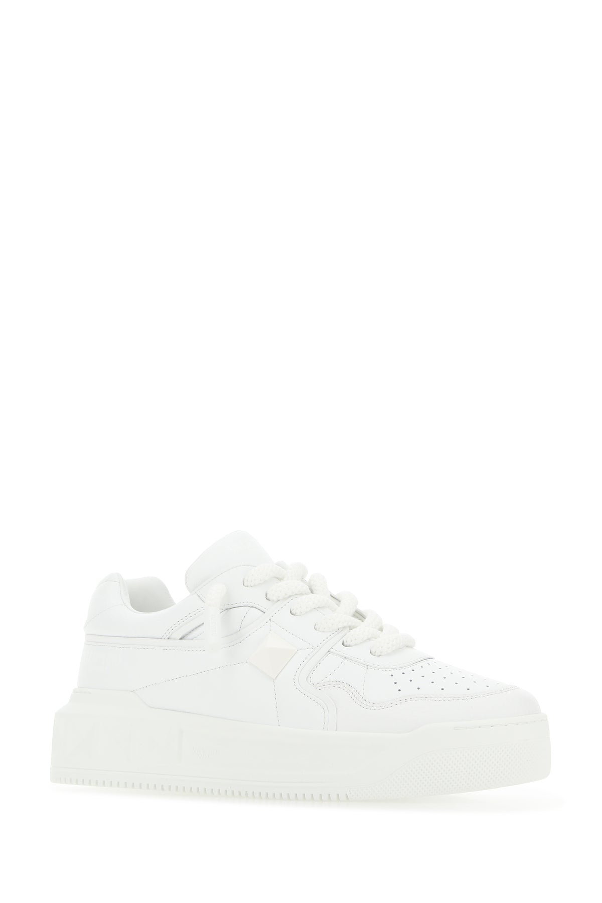 Valentino Garavani Sneakers One Stud XL in nappa bianca, view 2