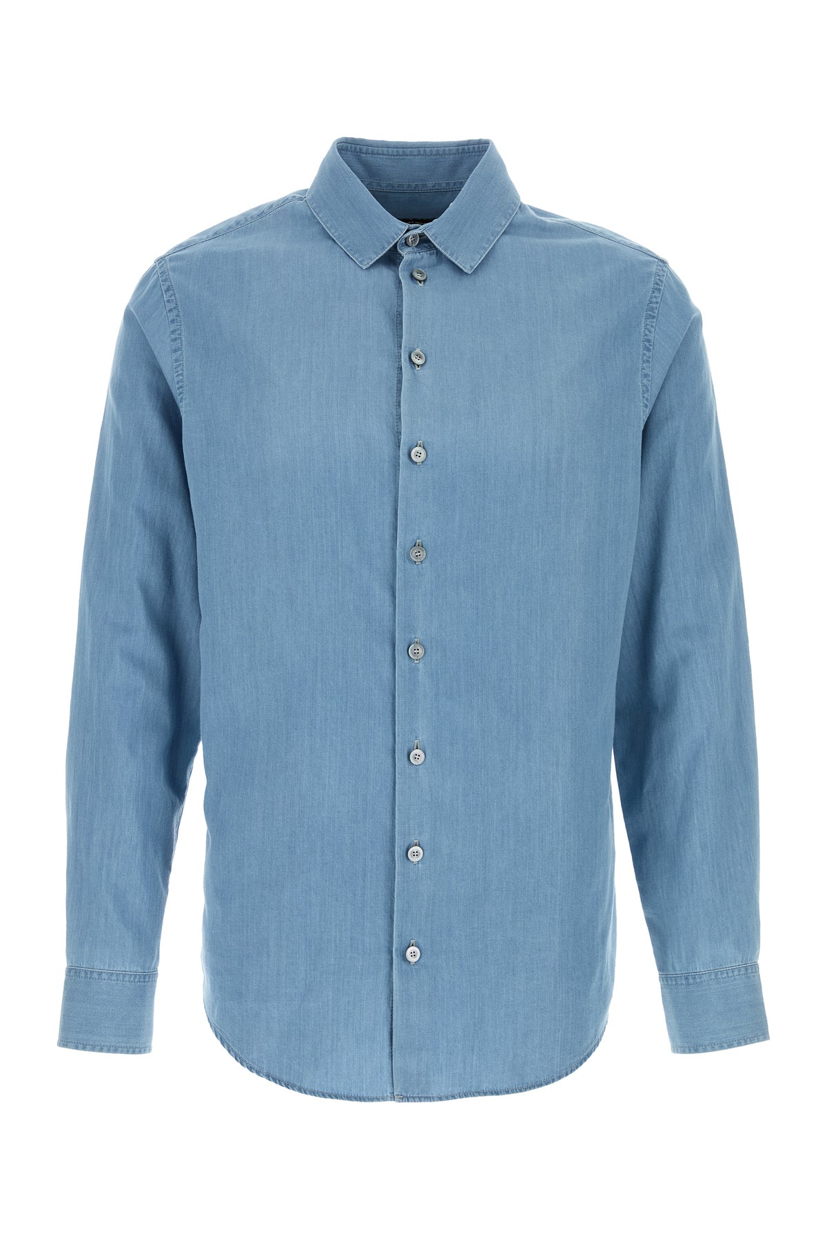 Giorgio Armani Camicia in chambray azzurro
