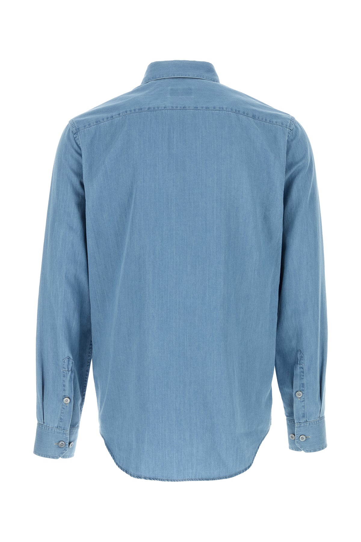 Giorgio Armani Camicia in chambray azzurro, view 2