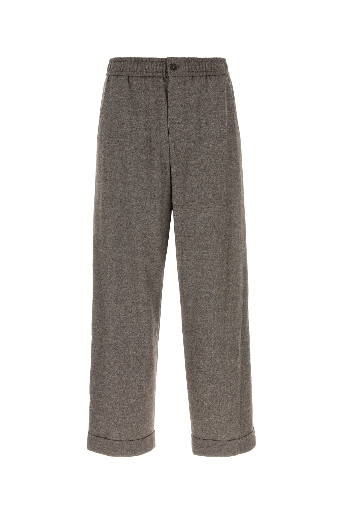 Giorgio Armani Pantalone in misto lana marrone melangé
