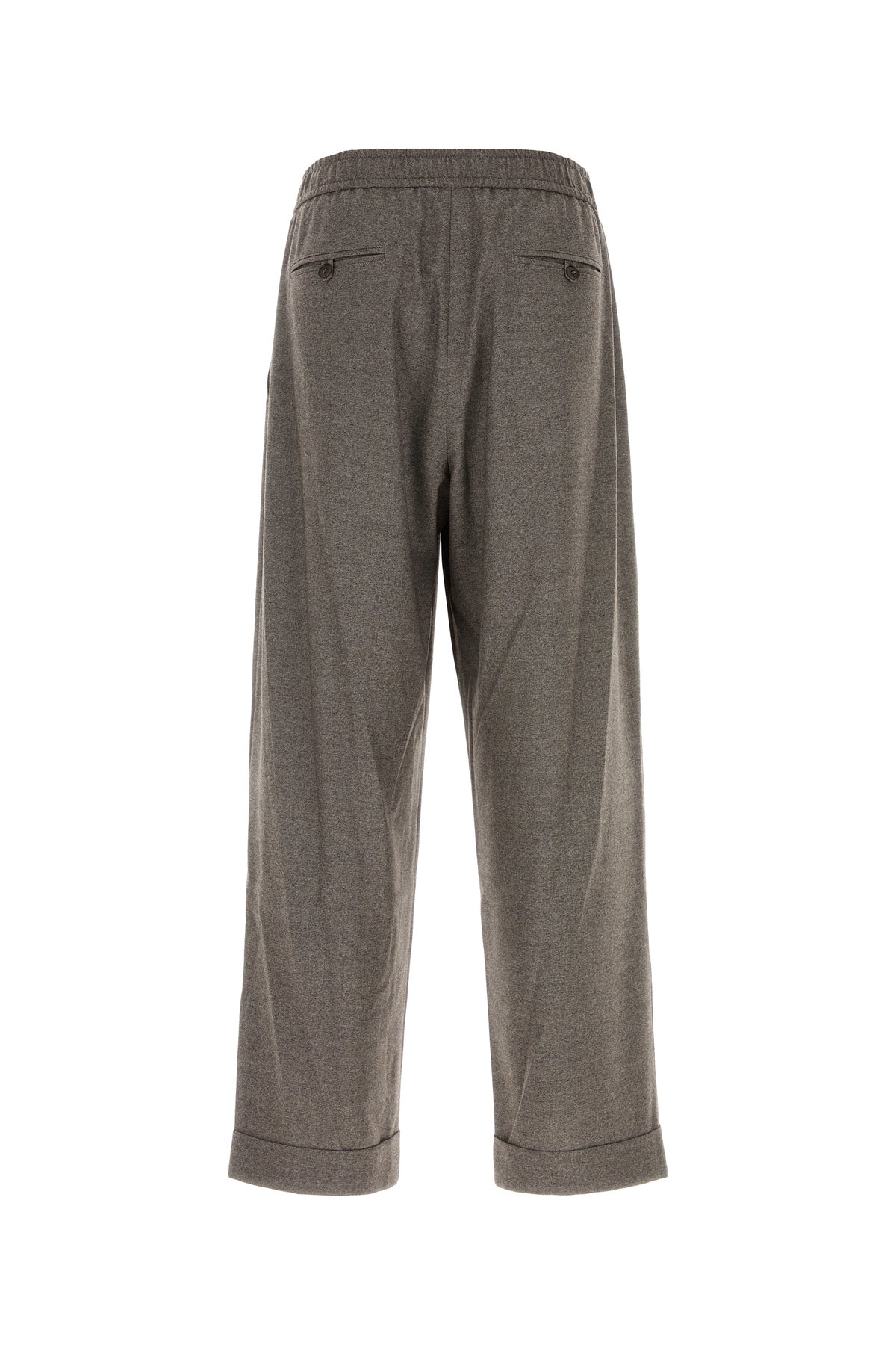 Giorgio Armani Pantalone in misto lana marrone melangé, view 2