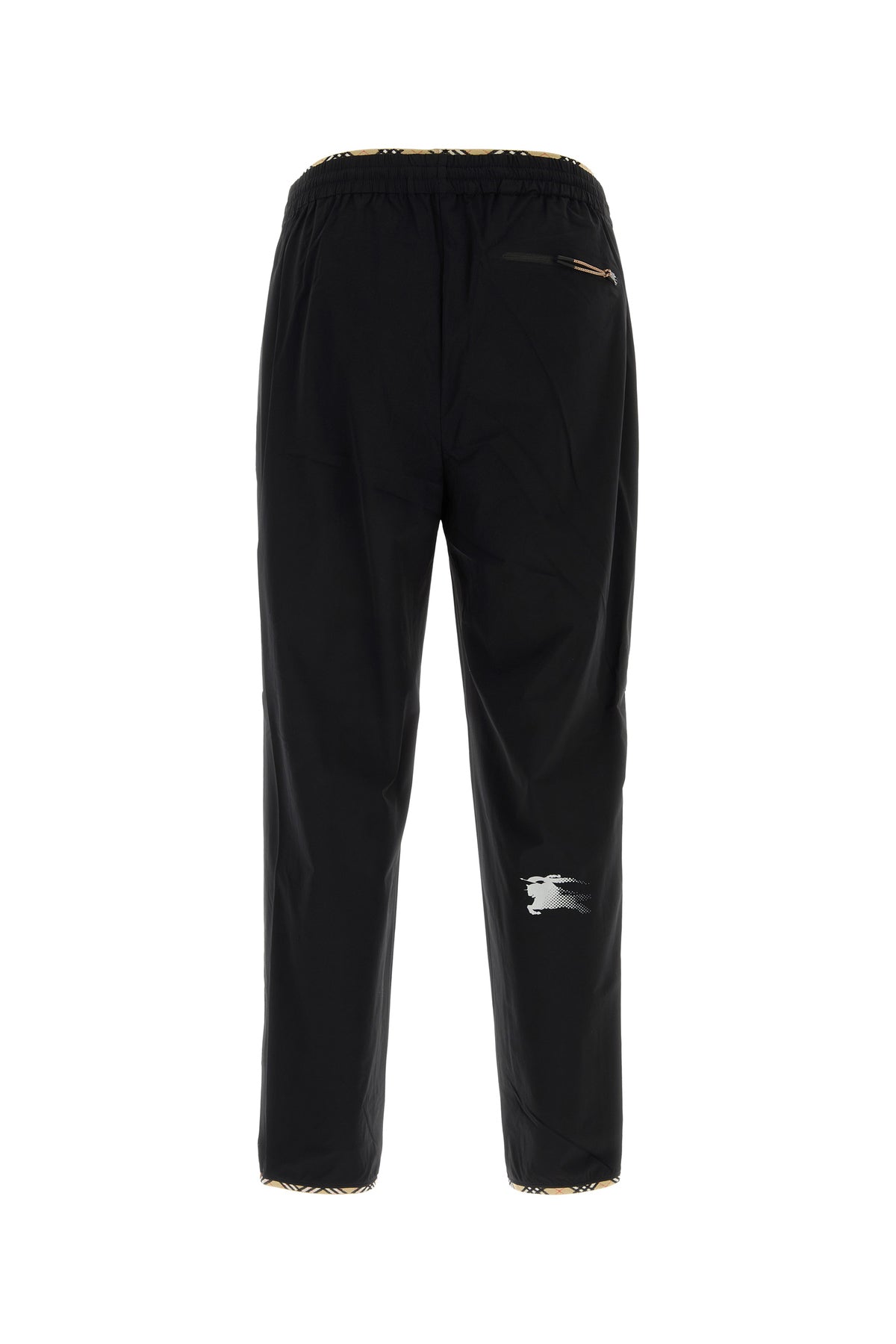 Burberry Pantalone jogging in nylon stretch nero, view 2