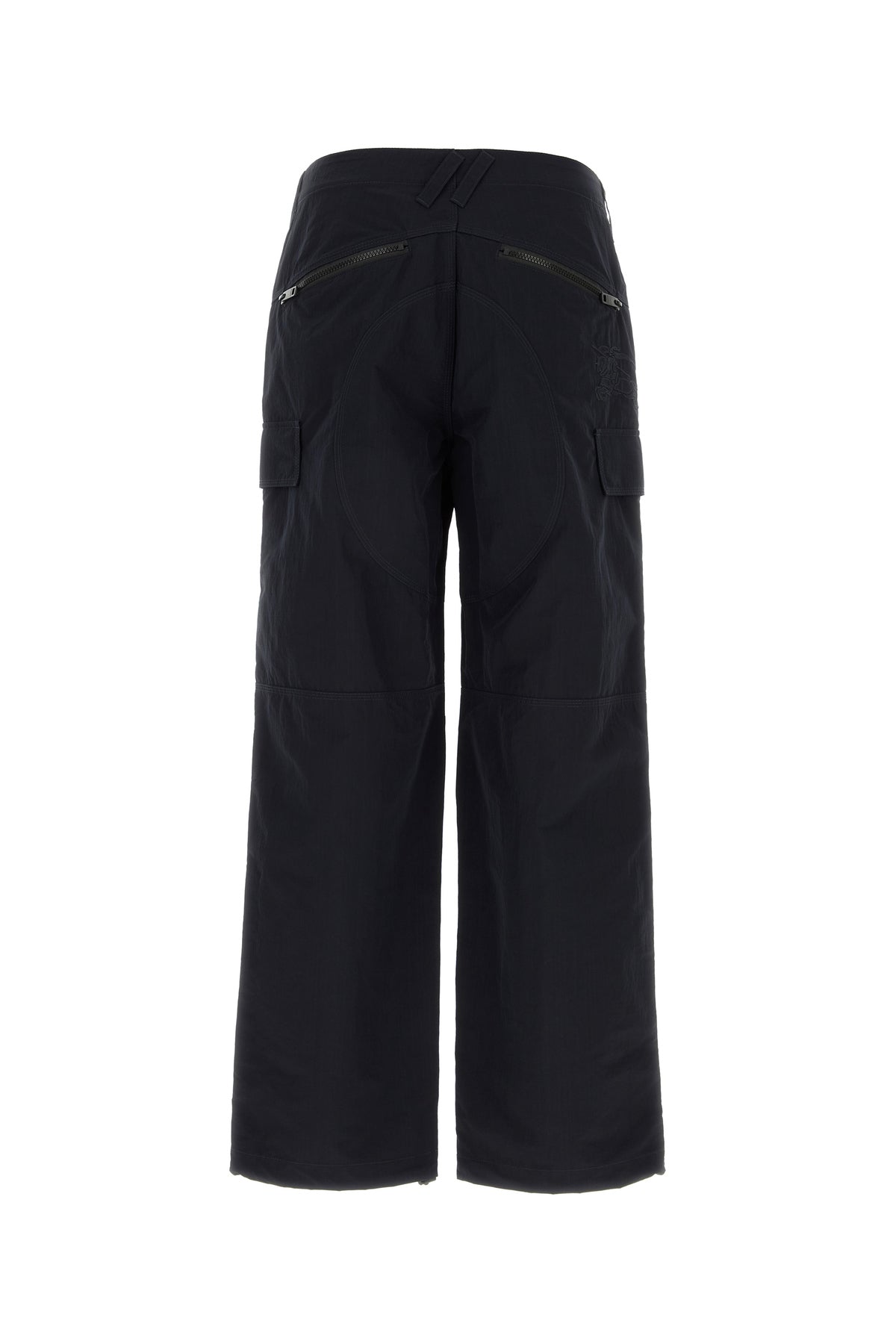 Burberry Pantalone cargo in nylon blu notte, view 2