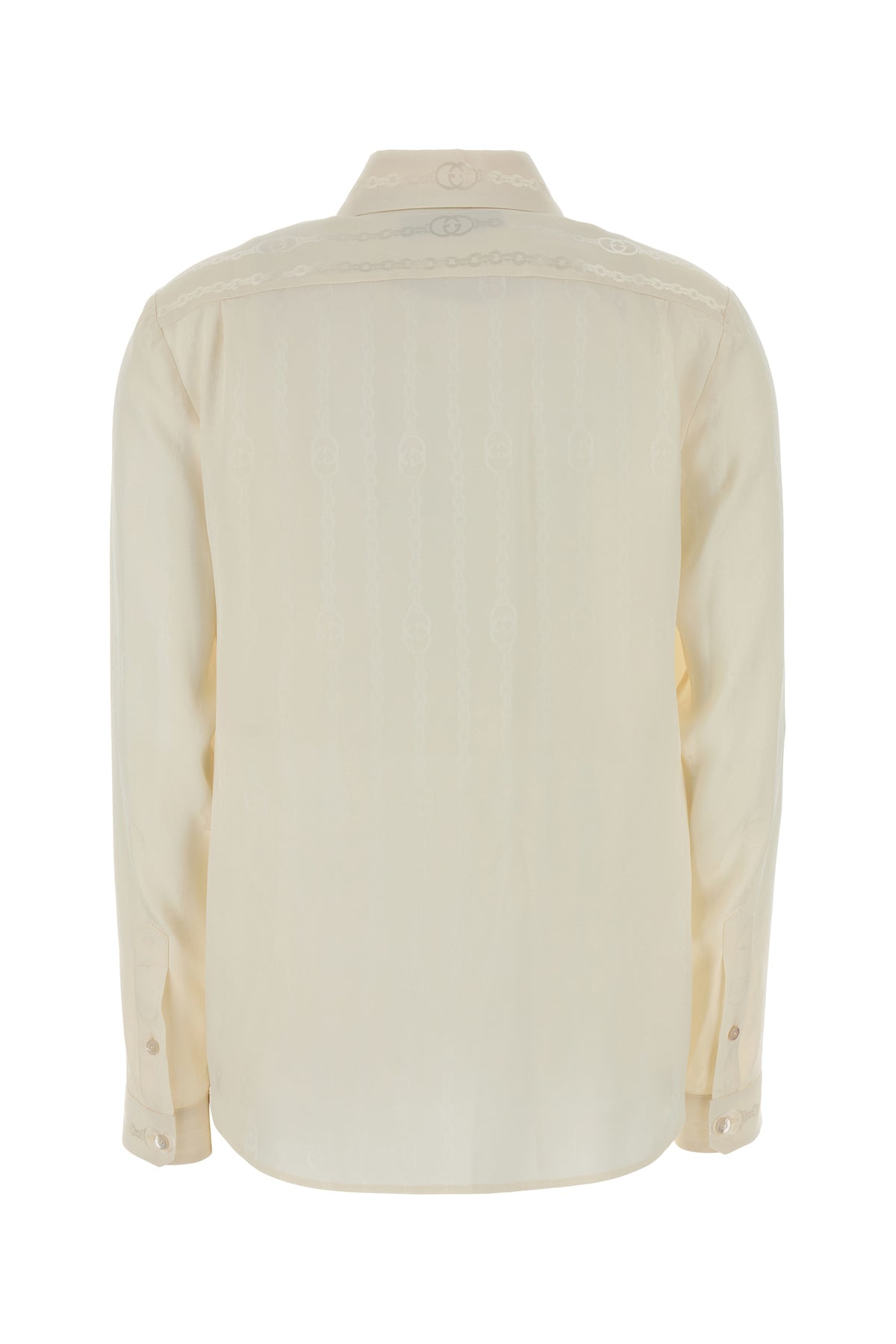 Gucci Camicia in crepe avorio, view 2