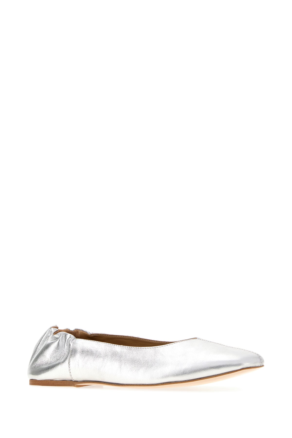 A.P.C. Ballerine Juliet in pelle argento, view 2