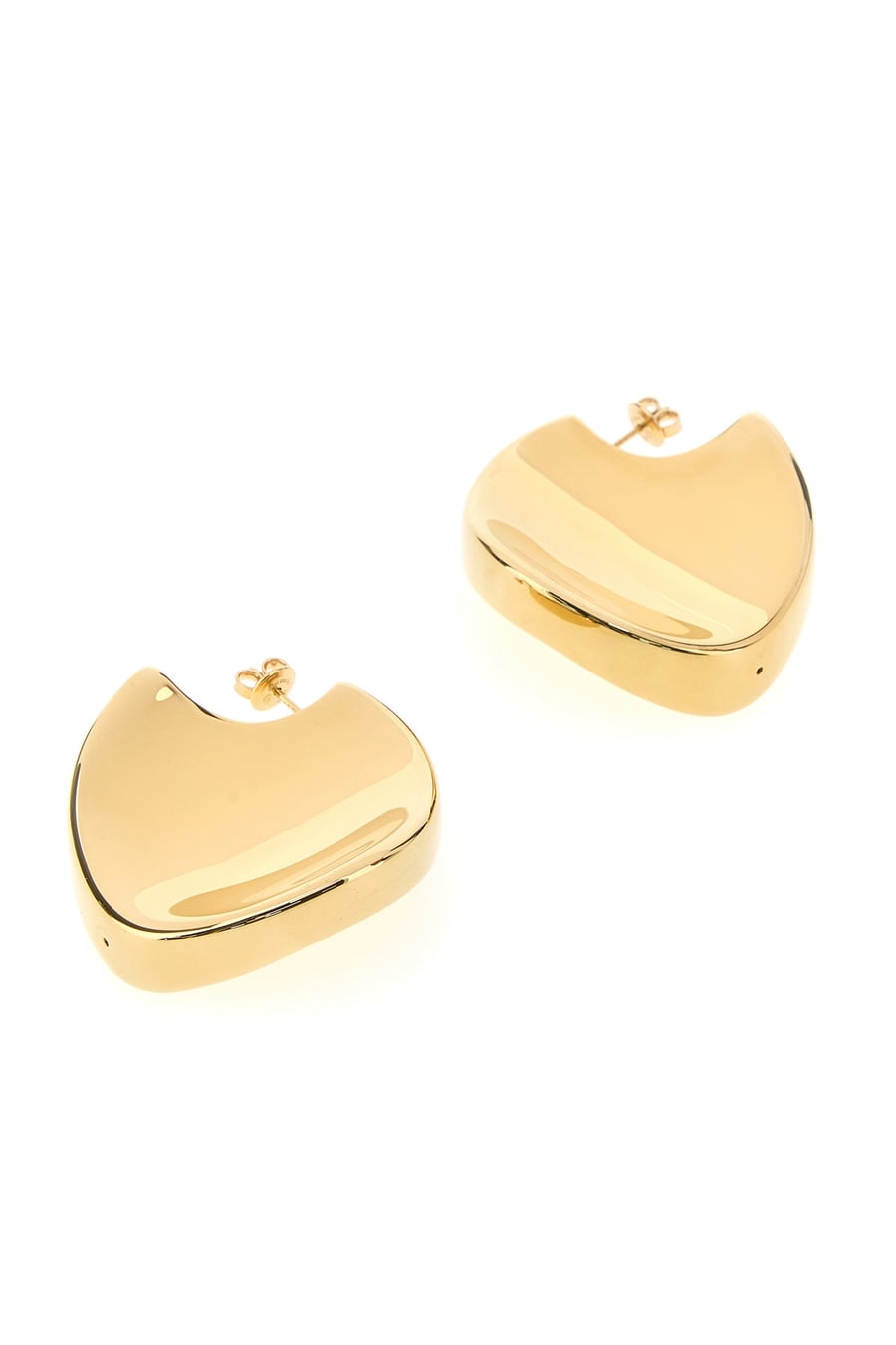 Bottega Veneta Orecchini Disc grandi in argento oro, view 2