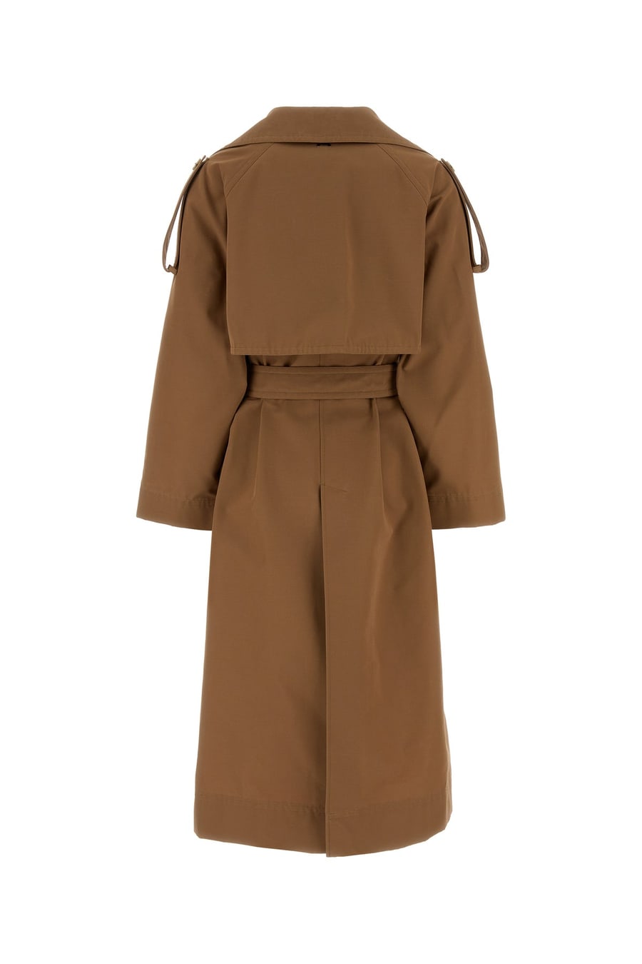 Herno Trench in misto cotone marrone, view 2