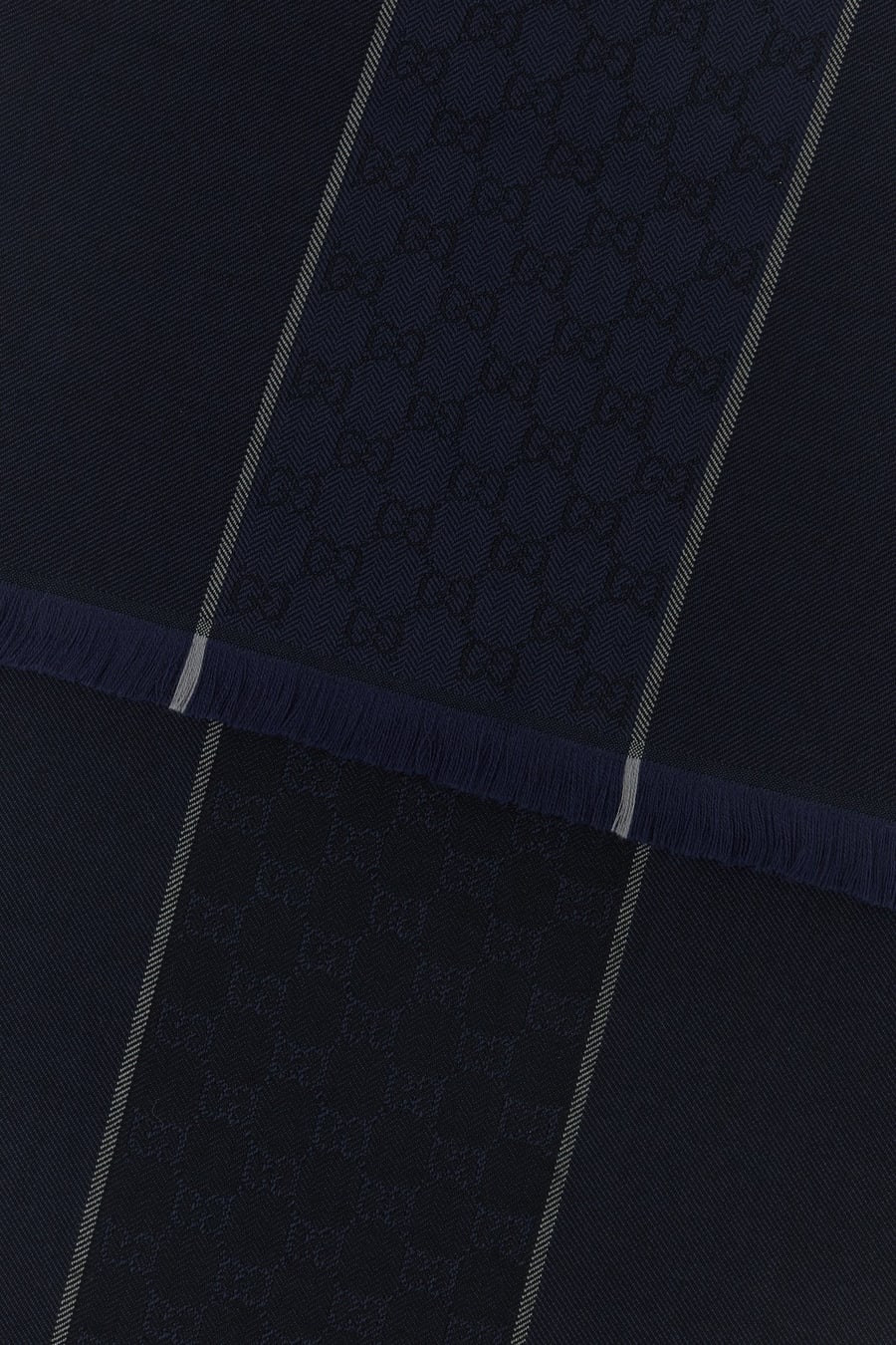 Gucci Sciarpa in lana blu notte, view 2