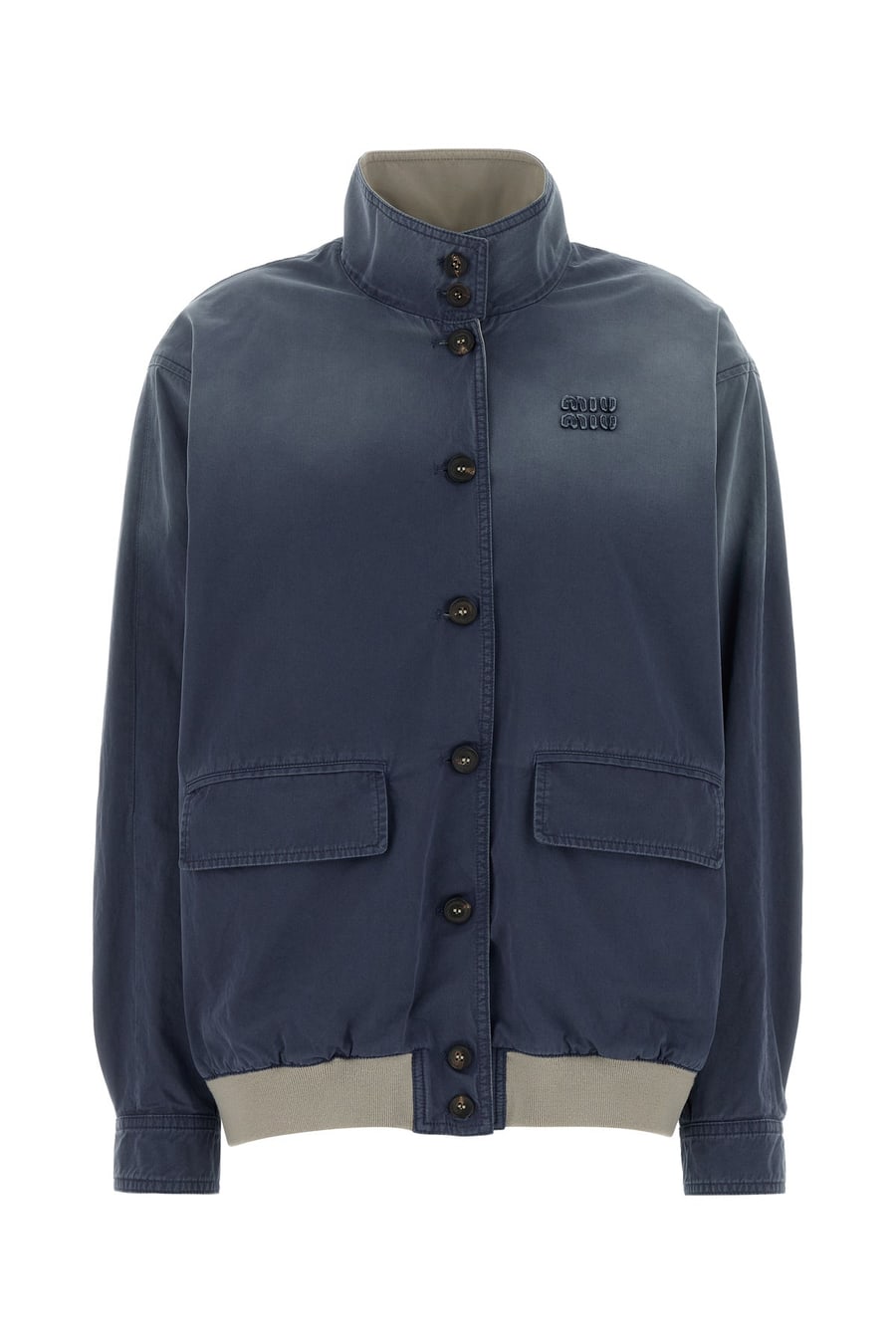 Miu Miu Giubbino in twill blu navy