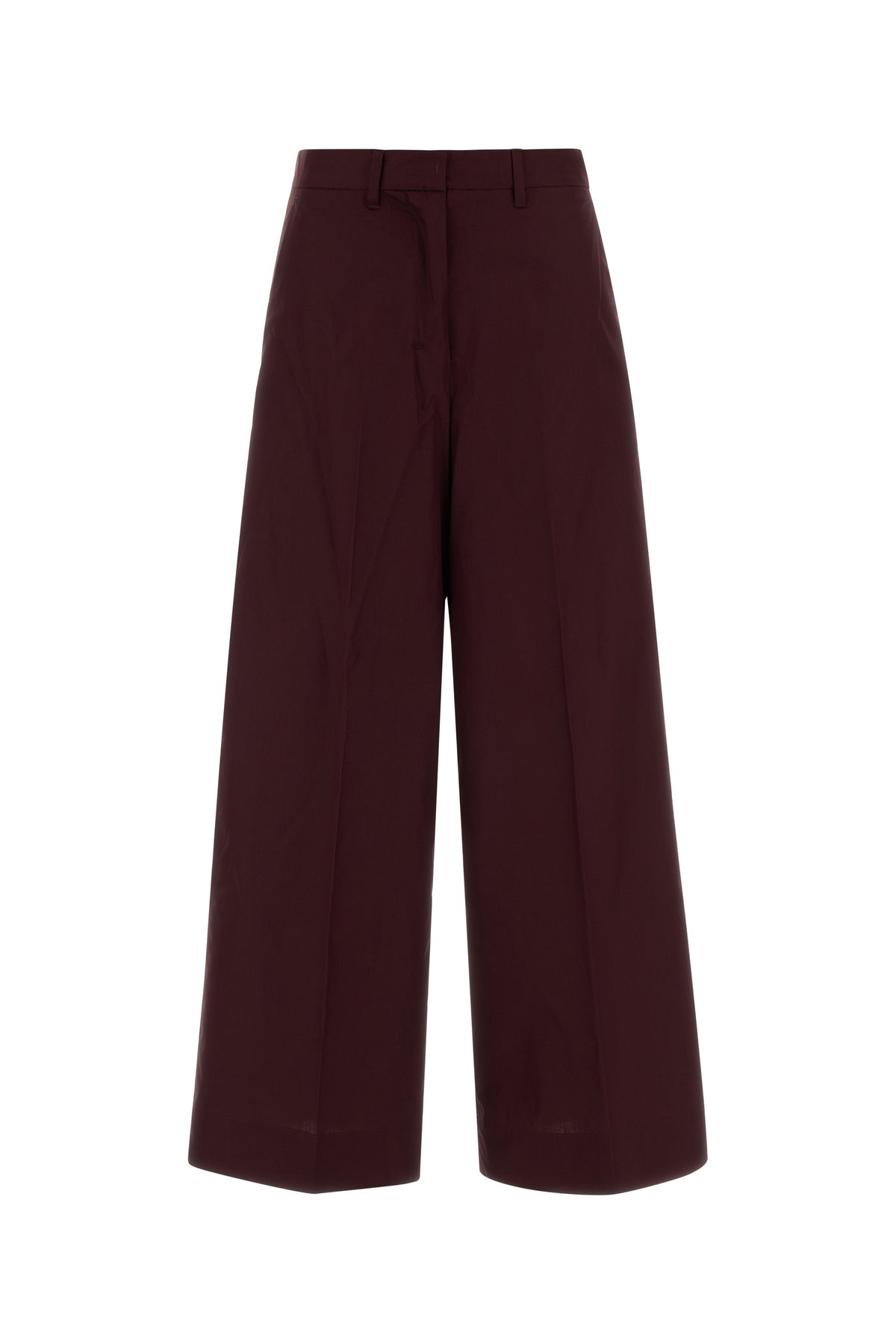 Max Mara Pantalone dalla gamba ampia Epoca in popeline melanzana