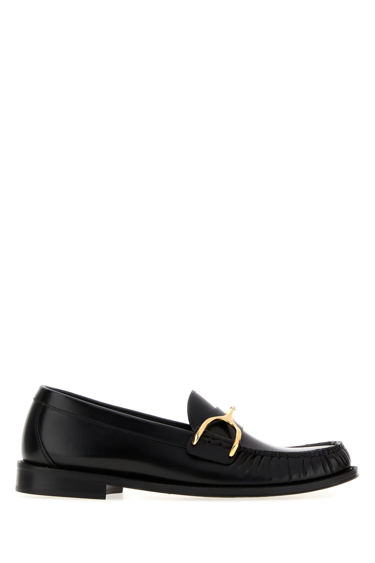 Alexander McQueen Mocassini Wishbone in pelle nera