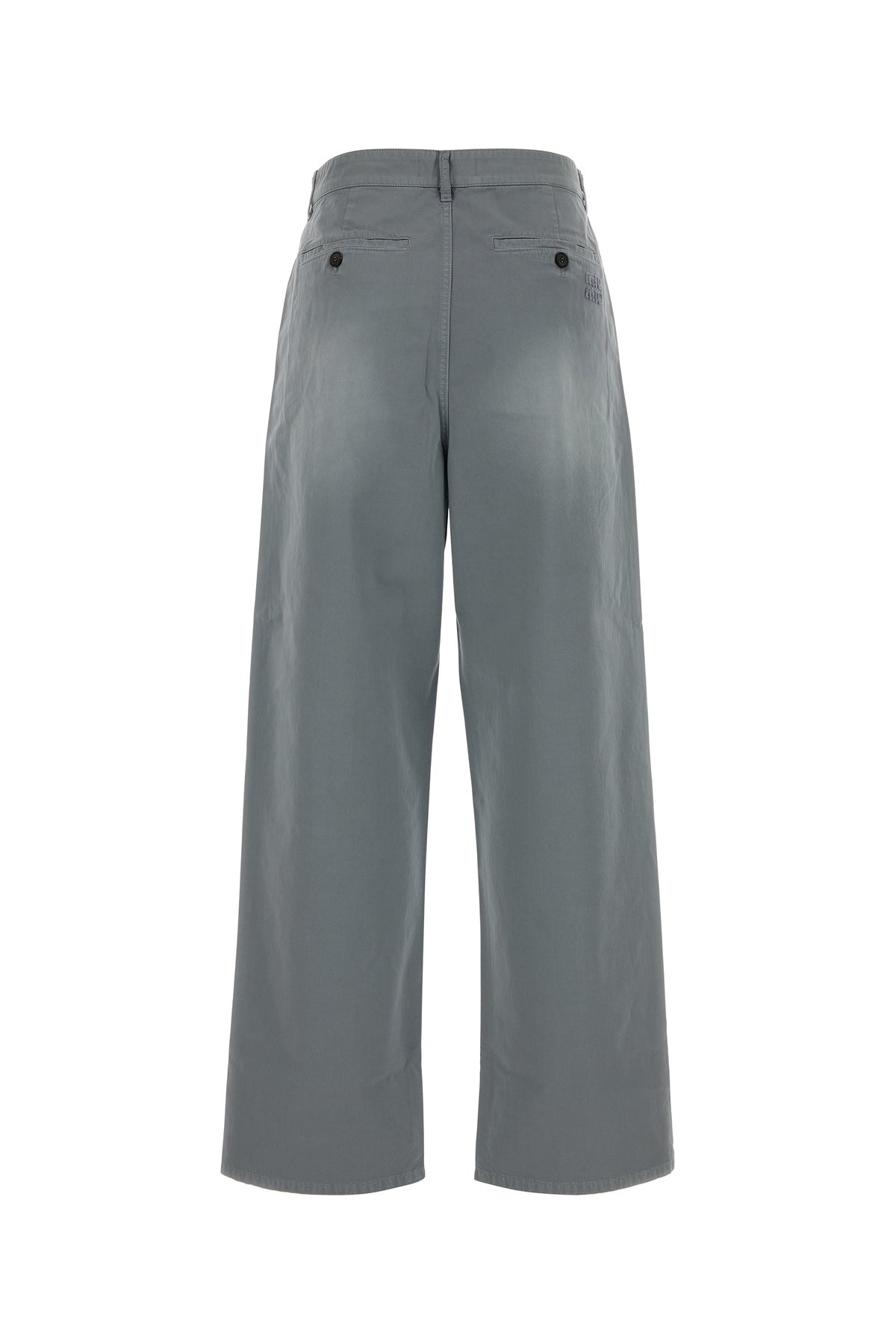 Miu Miu Pantalone in twill grigio, view 2