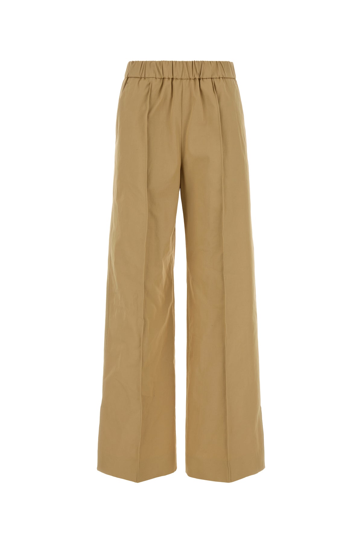 Jil Sander Pantalone dalla gamba ampia in cotone cammello