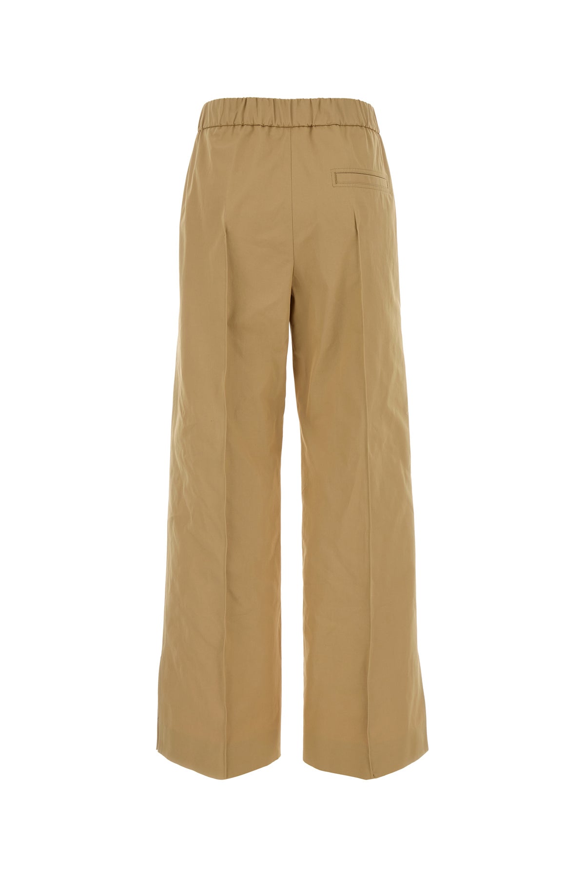 Jil Sander Pantalone dalla gamba ampia in cotone cammello, view 2