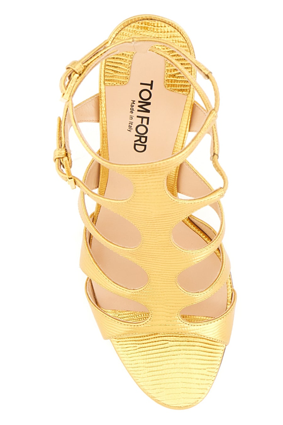 Tom Ford Sandali in pelle oro, view 4