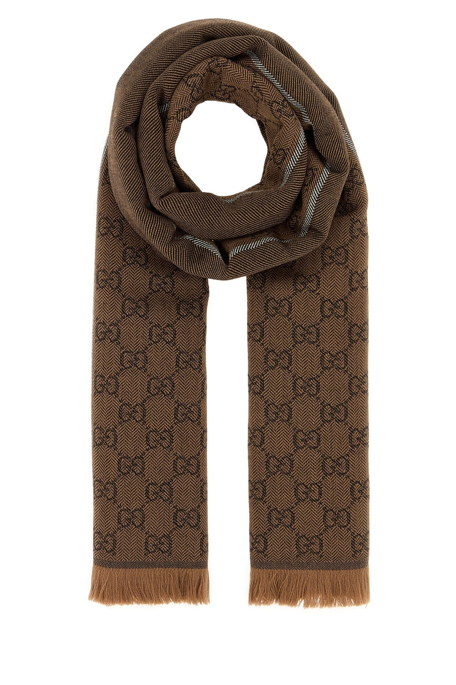 Gucci Sciarpa in lana cammello