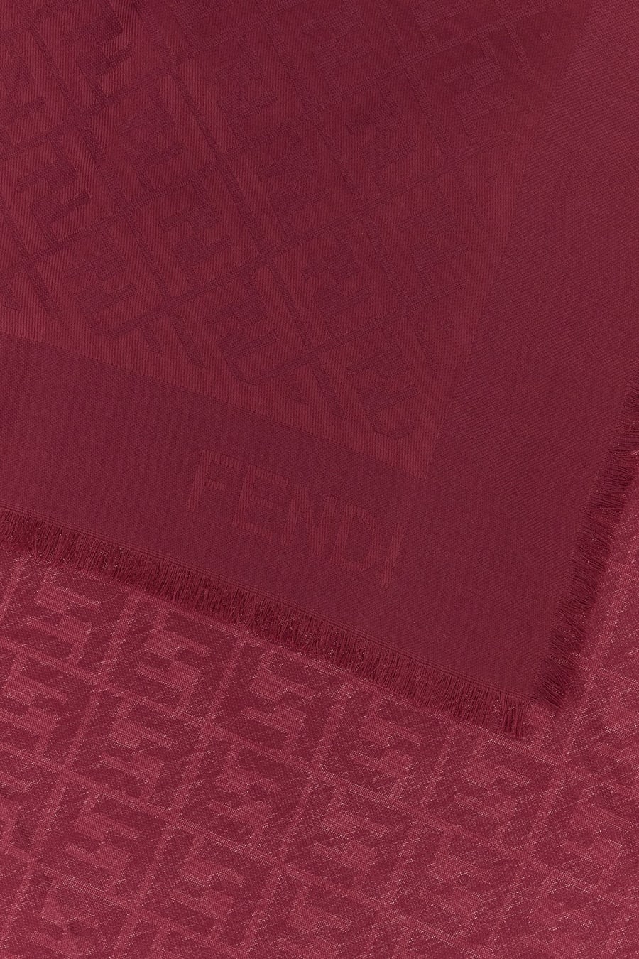 Fendi Sciarpa in misto seta porpora, view 2