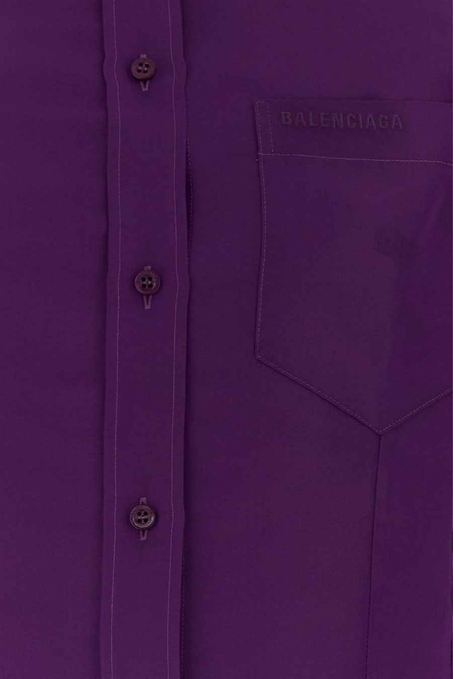 Balenciaga Camicia in seta viola, view 3