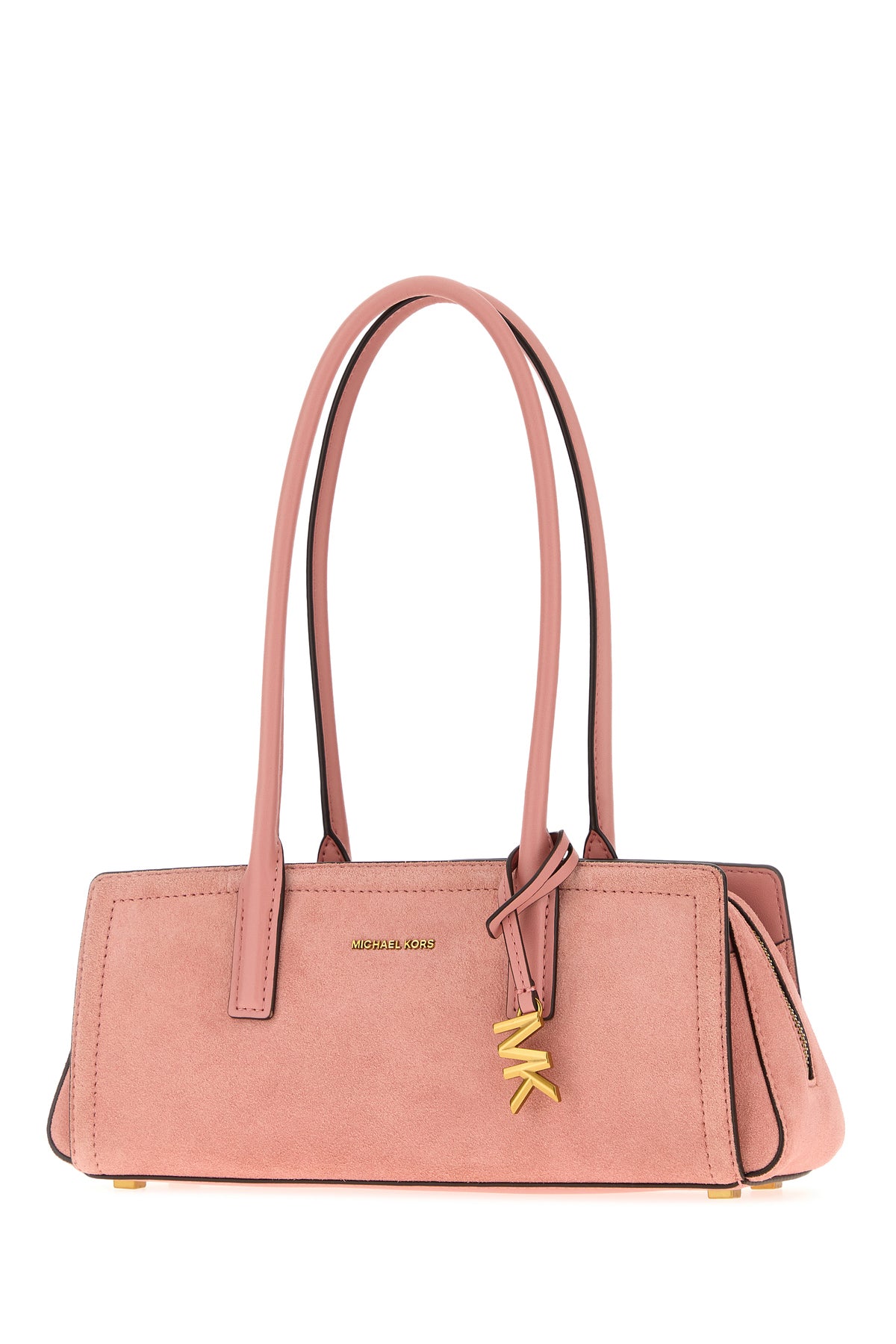 MICHAEL BY MICHAEL KORS Borsa a spalla in pelle scamosciata rosa, view 2