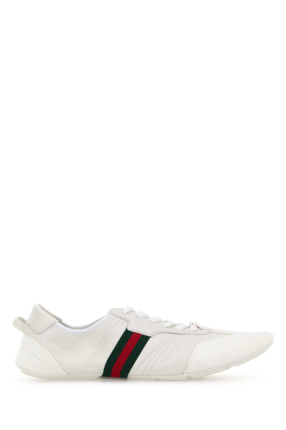 Gucci Sneaker Flex bianche in pelle e pelle scamosciata