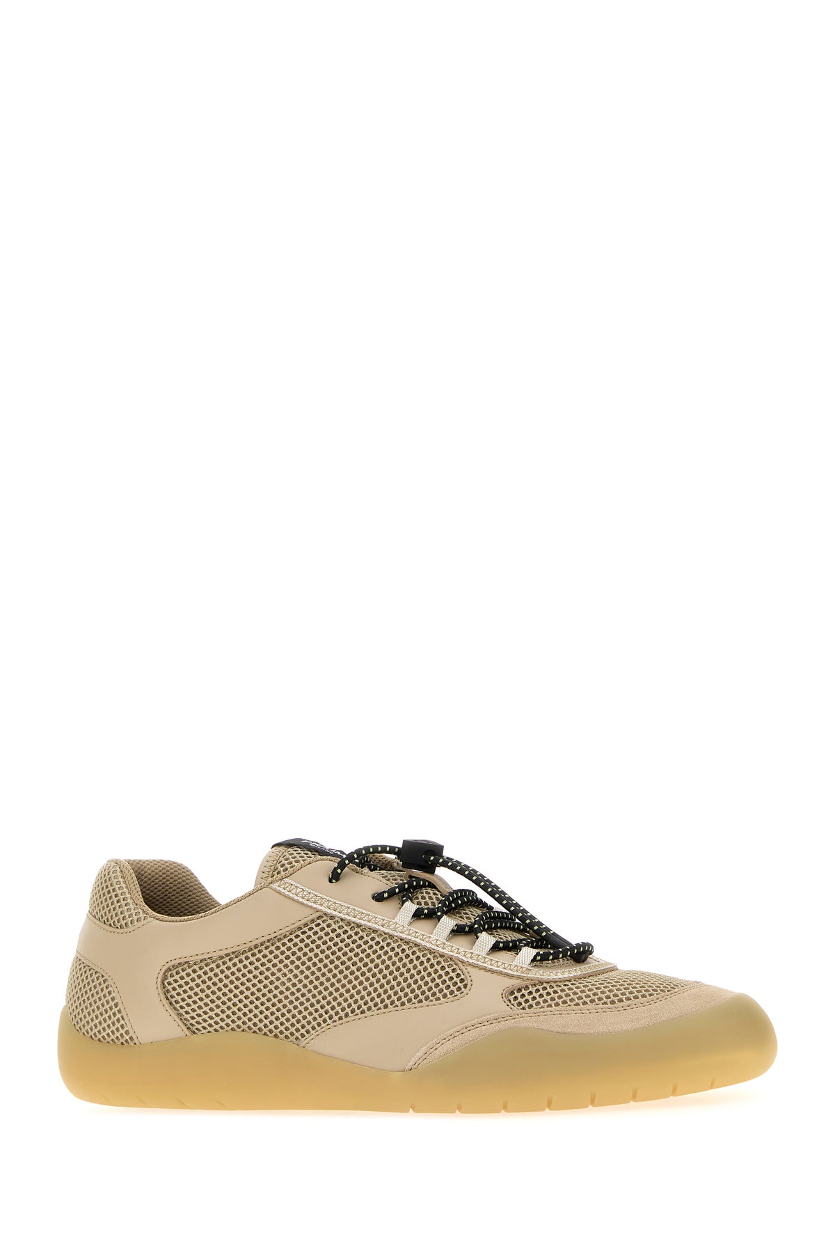 Prada Sneakers Speedrock beige in pelle e rete, view 2