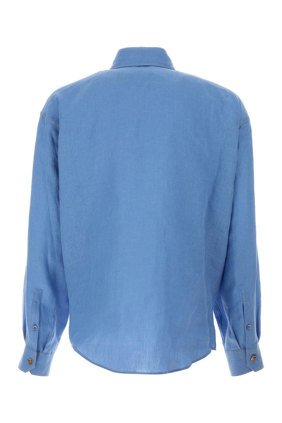 Versace Camicia in lino azzurro, view 2