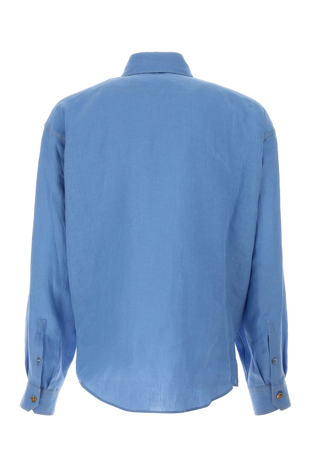 Versace Camicia in lino azzurro, view 2