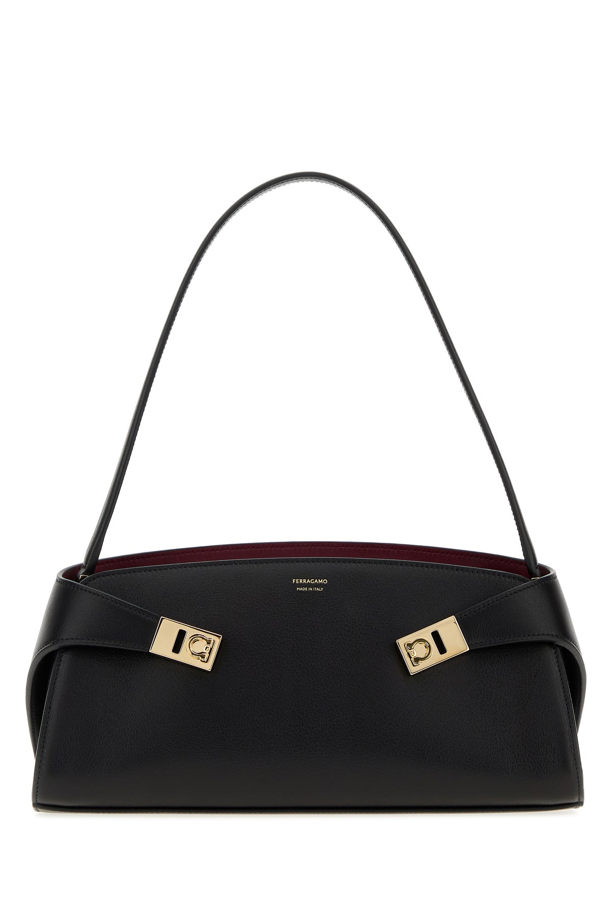 Ferragamo Borsa a spalla Hug in pelle nera