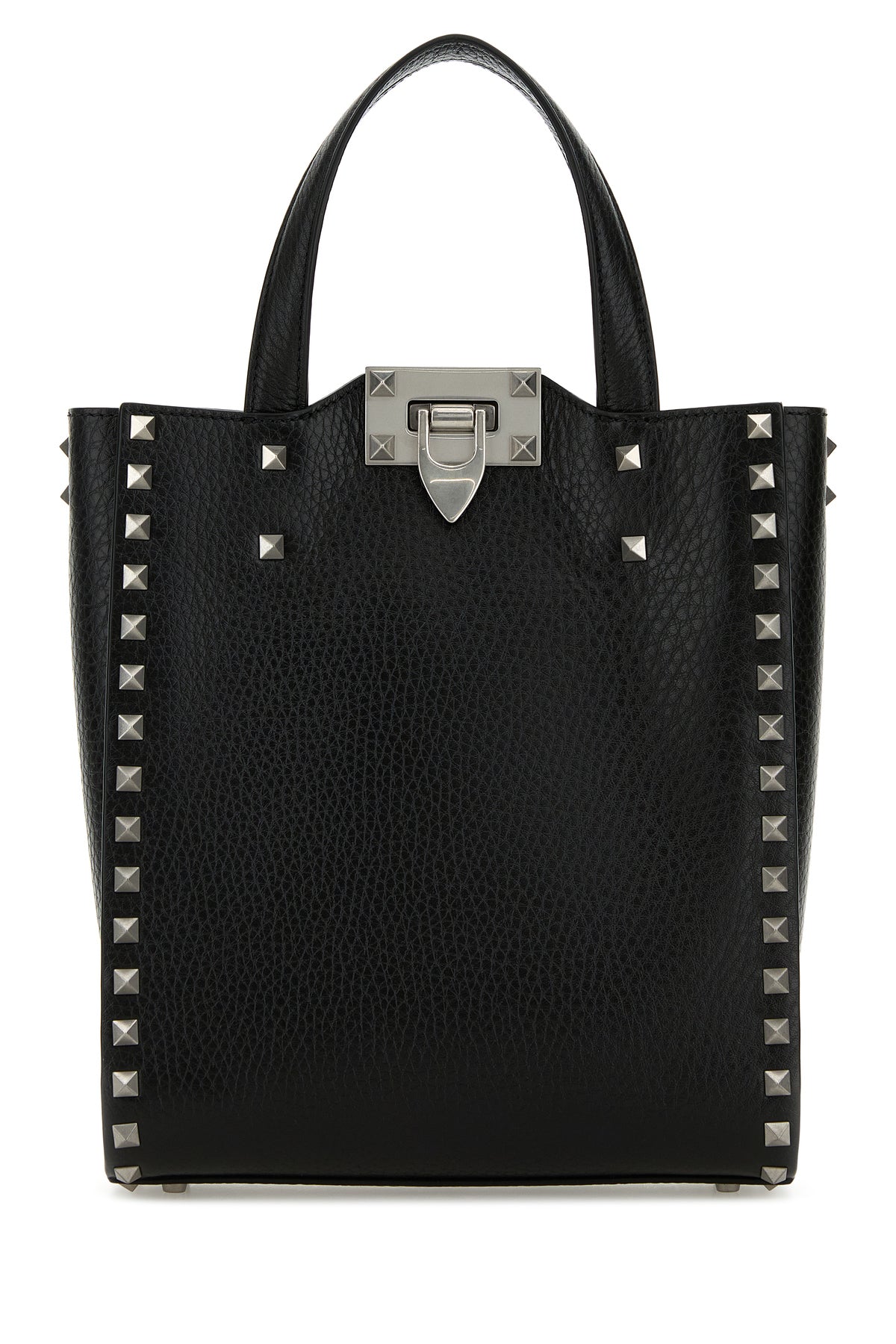 Valentino Garavani Borsa a mano Rockstud in pelle nera
