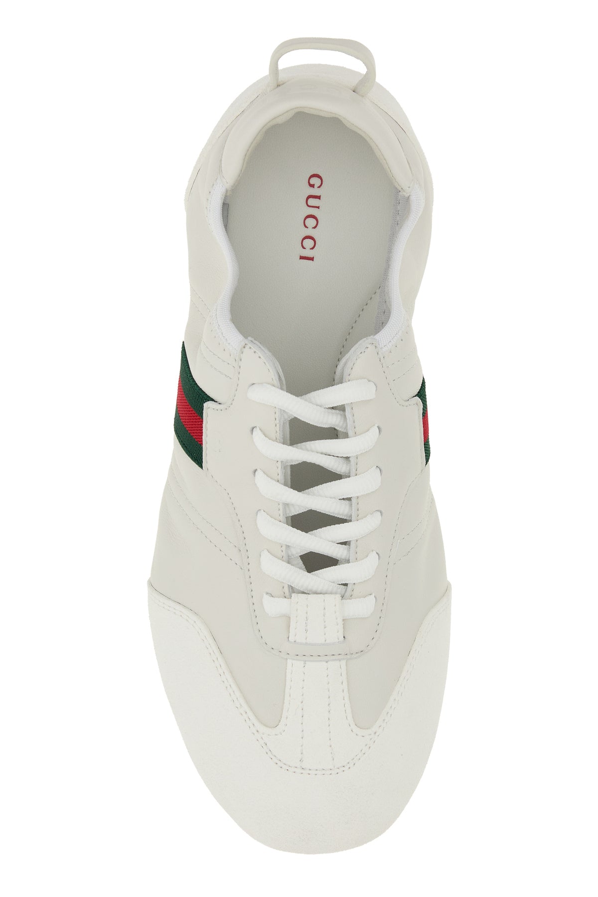 Gucci Sneaker Flex bianche in pelle e pelle scamosciata