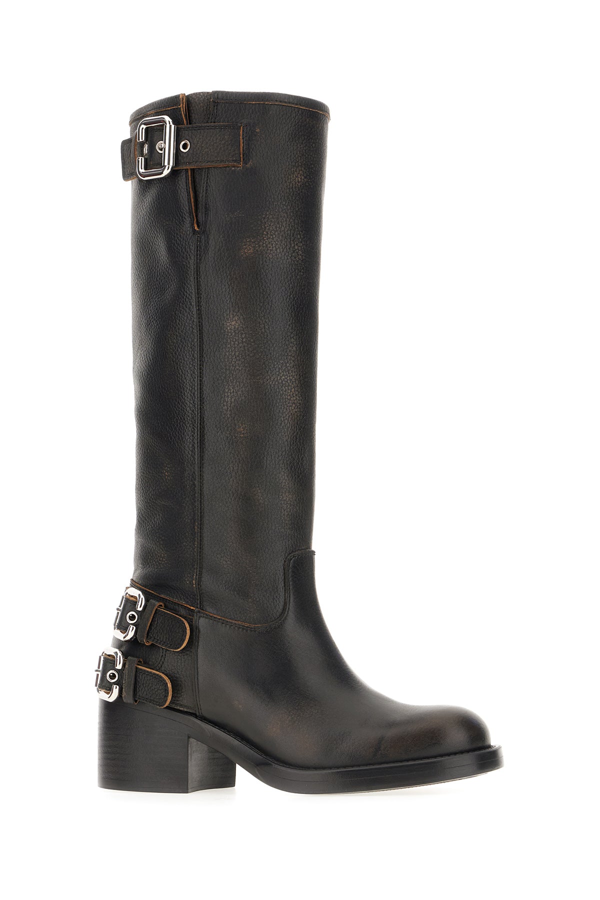 Chloé Stivali Dakota in pelle nera, view 2