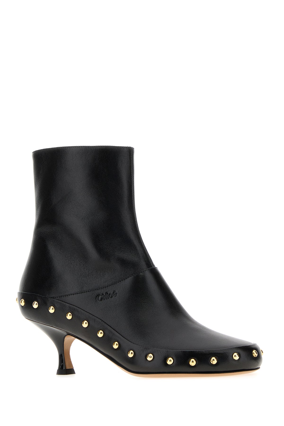 Chloé Stivaletti Junie in pelle nera, view 2