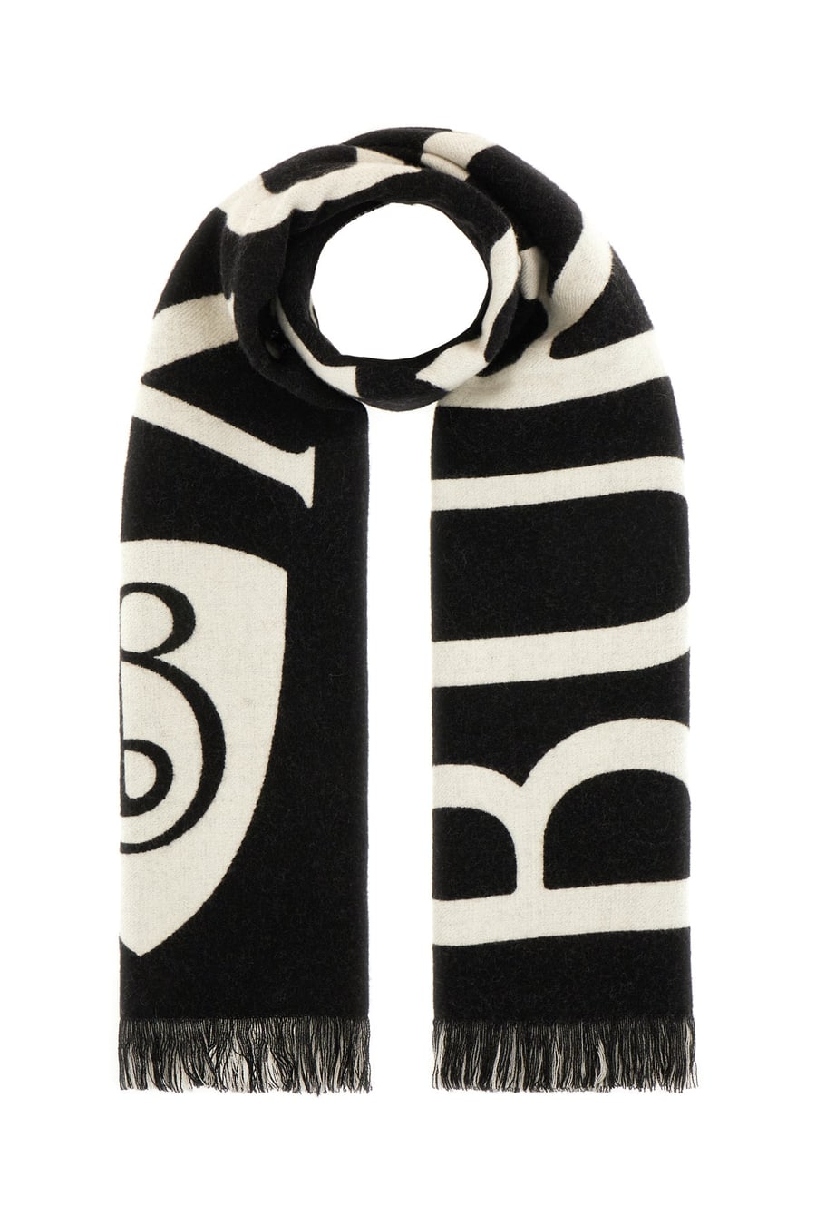 Burberry Sciarpa in lana ricamata