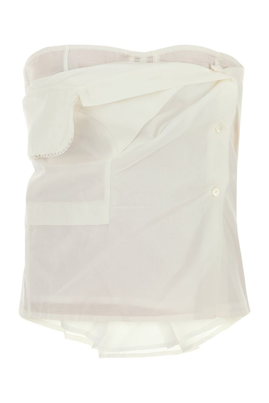 Miu Miu Top in popeline bianco