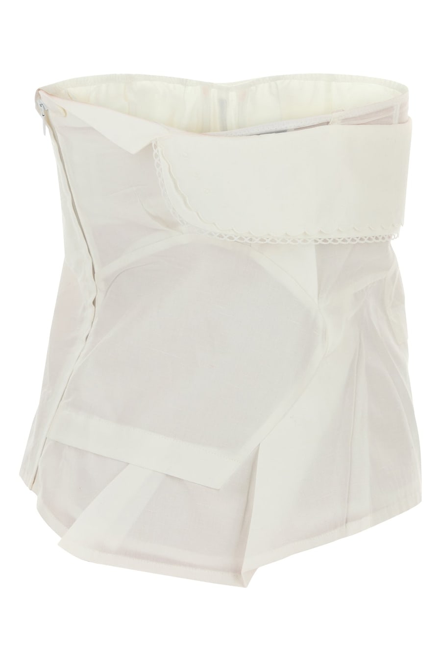 Miu Miu Top in popeline bianco, view 2