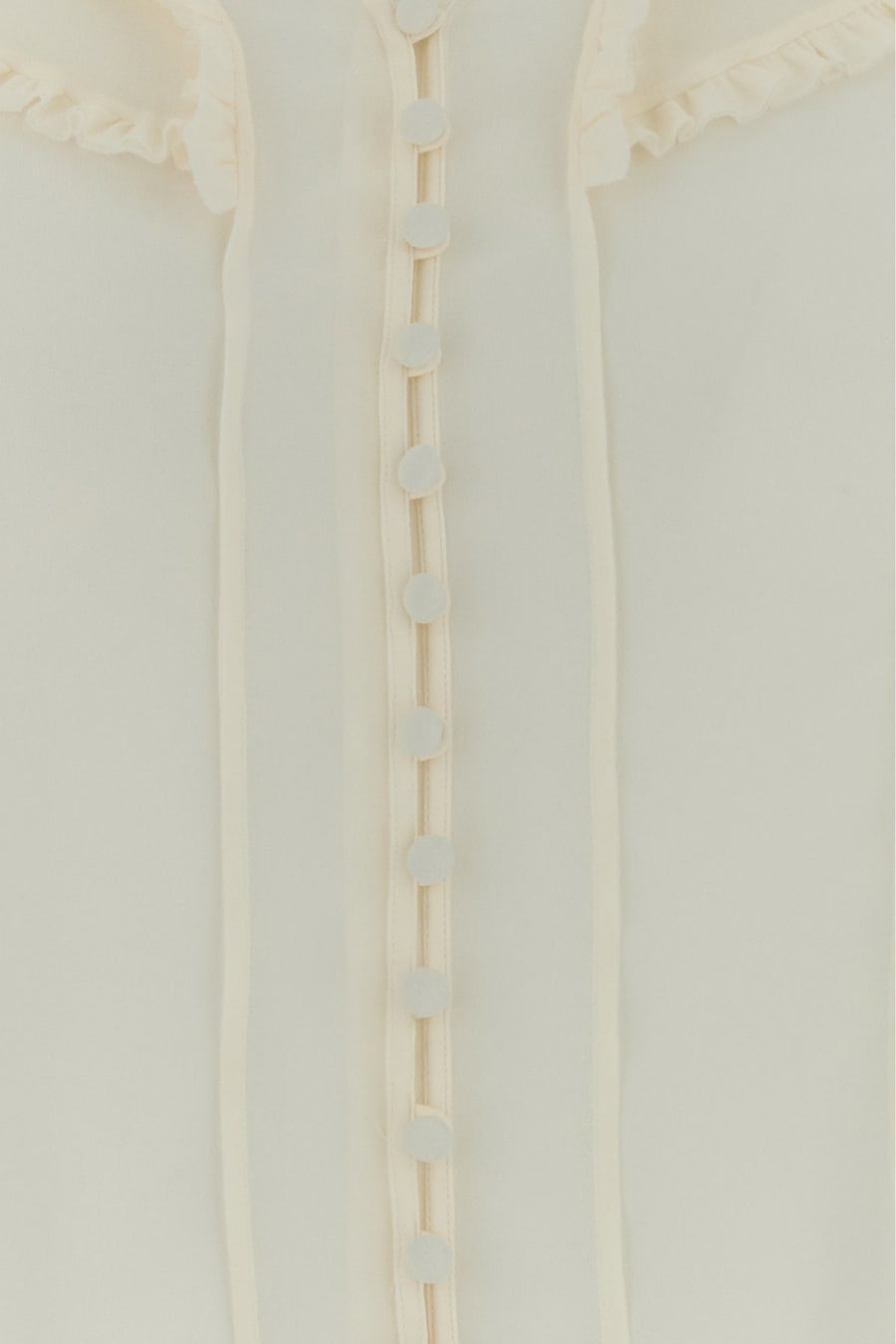 Alexander McQueen Camicia in chiffon bianco, view 5