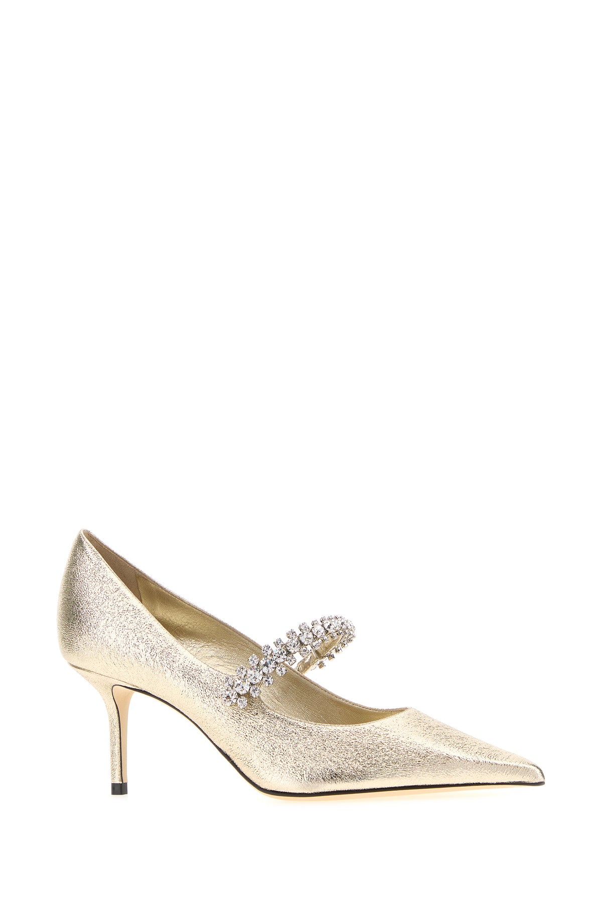 Jimmy Choo Scarpe con tacco Bing in tessuto oro, view 2
