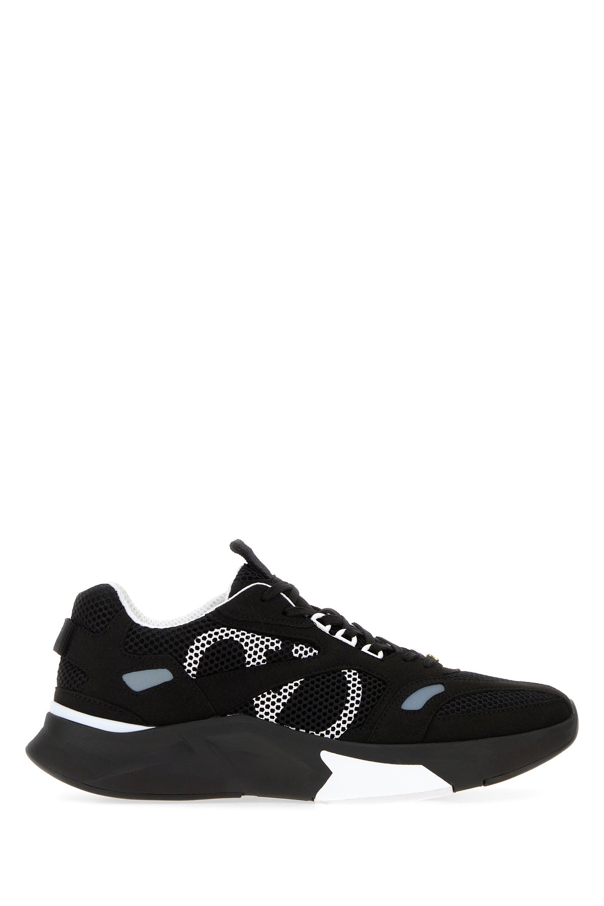 Valentino Garavani Sneakers Demivee nere in pelle scamosciata e rete