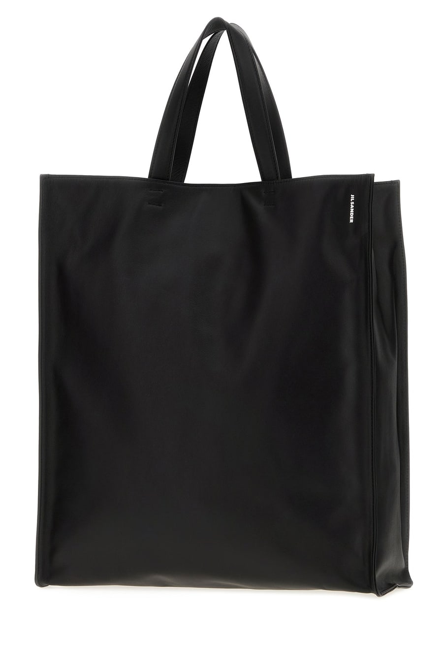 Jil Sander Borsa shopping Light in pelle nera, view 2