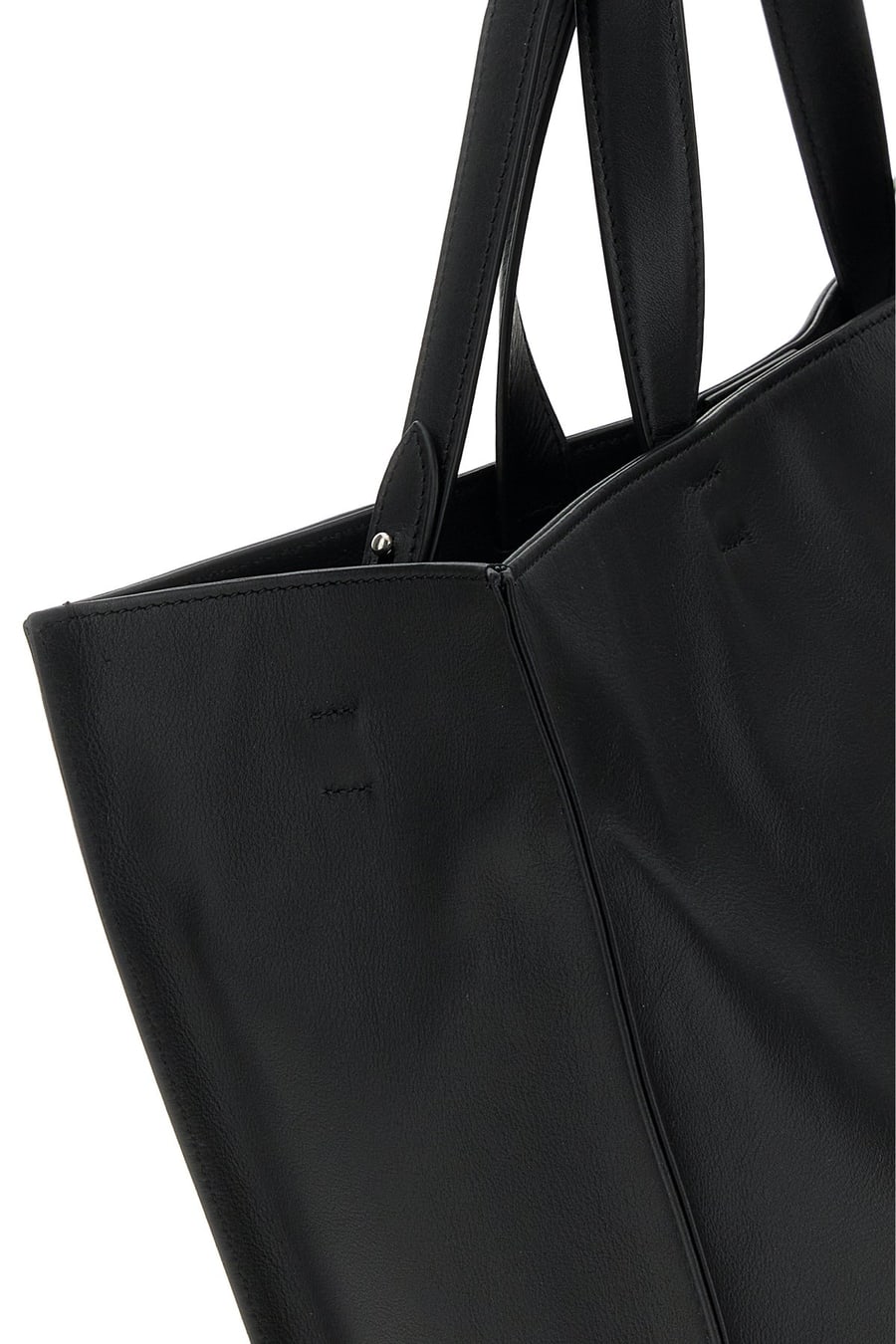 Jil Sander Borsa shopping Light in pelle nera, view 4