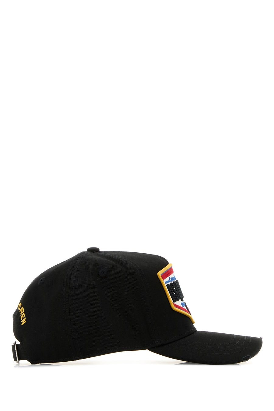 Dsquared2 Cappello da baseball in cotone nero, view 2