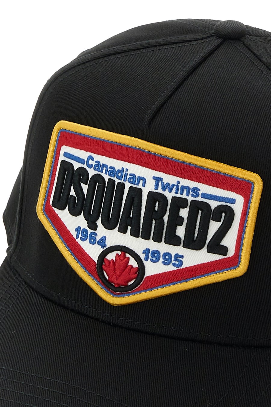 Dsquared2 Cappello da baseball in cotone nero, view 4