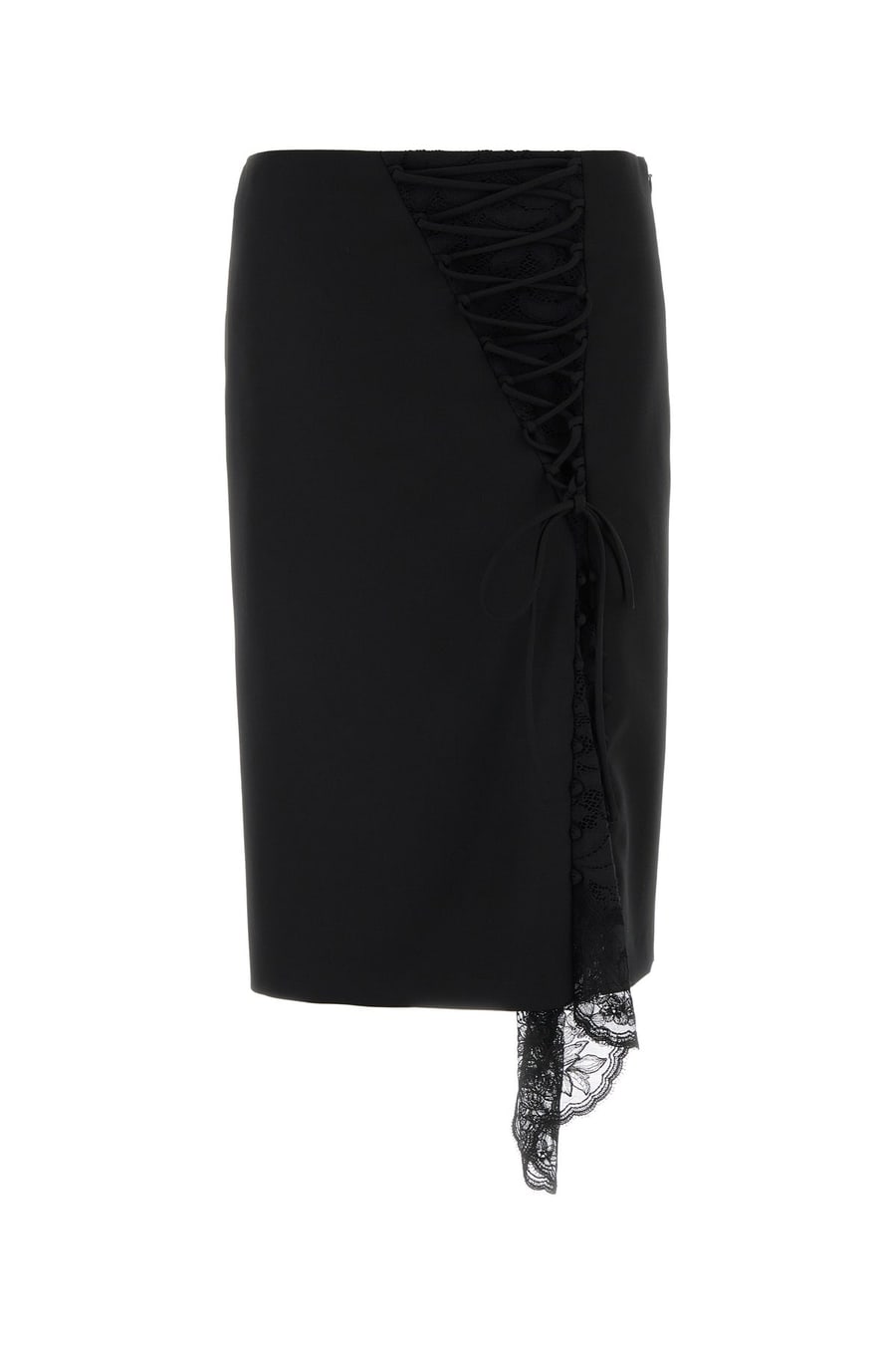 Alexander McQueen Gonna in lana nera