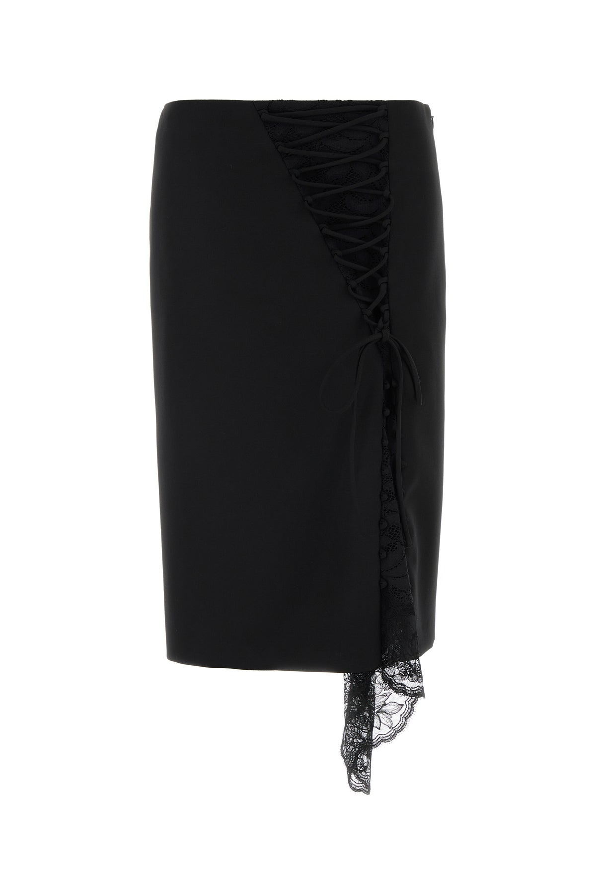 Alexander McQueen Gonna in lana nera