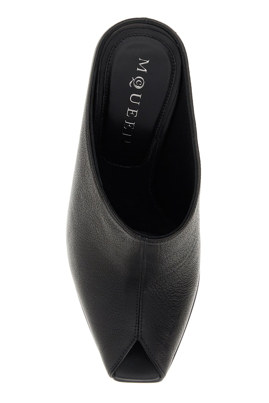 Alexander McQueen Sabot in pelle nera, view 4