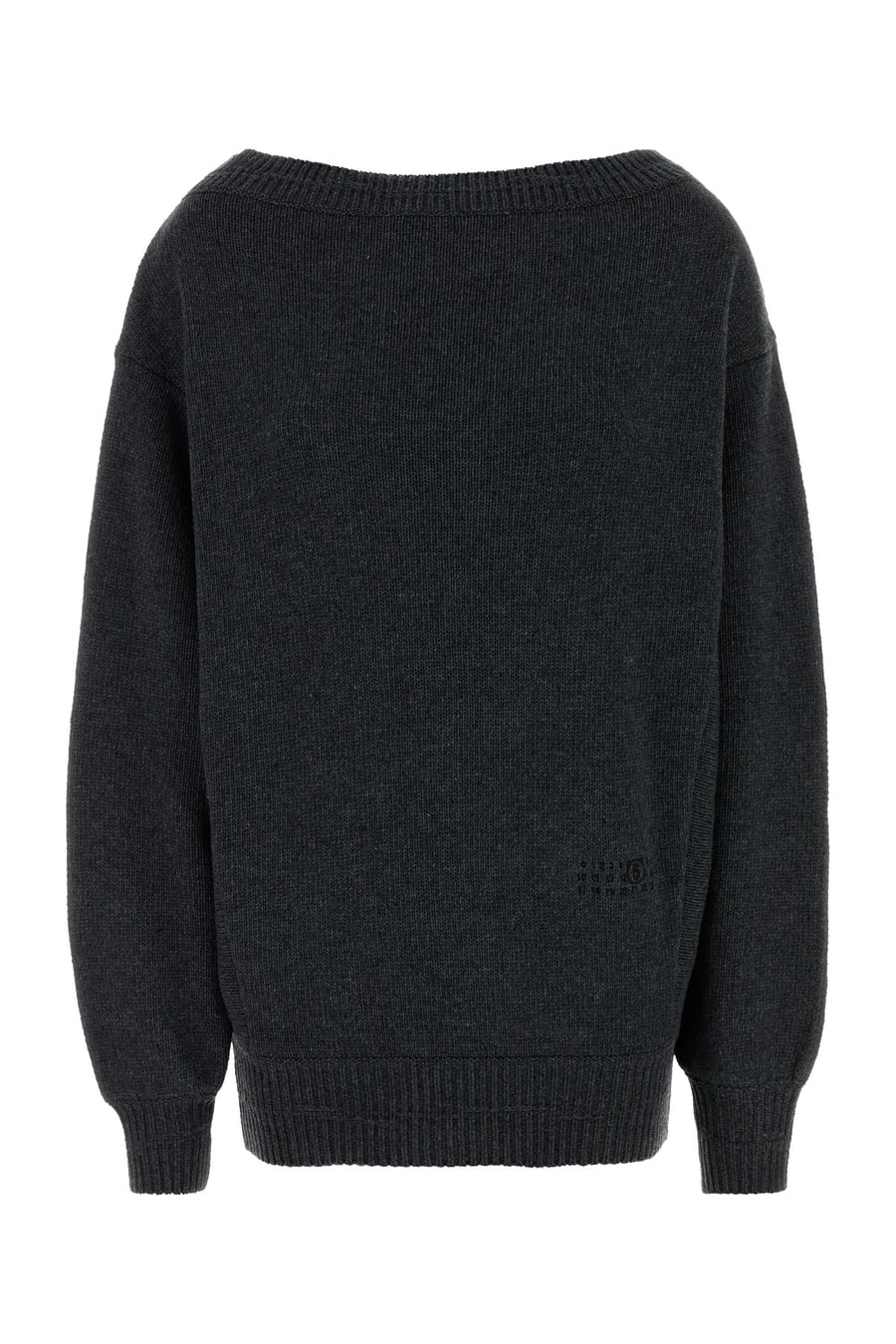 MM6 Maison Margiela Mini abito maglione in misto lana grigio scuro