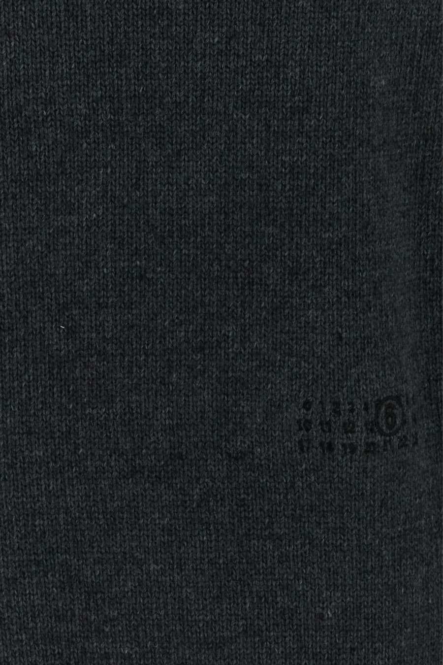MM6 Maison Margiela Mini abito maglione in misto lana grigio scuro, view 3