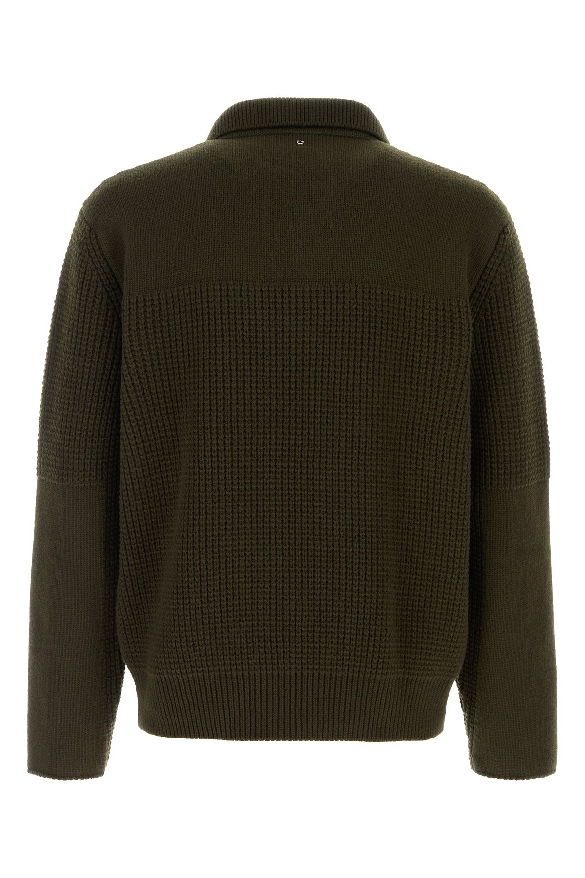 Ferragamo Maglione in lana verde oliva, view 2